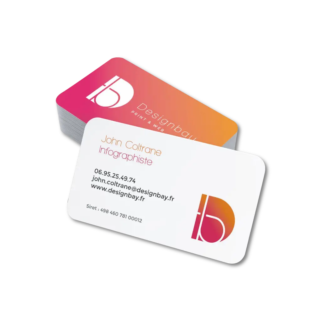 Carte de visite coins arrondis